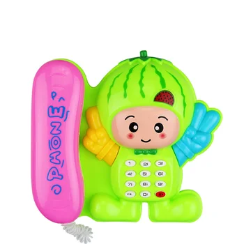 

Electronic Baby phone Cartoon Mushroom telephone Educational Learning Music and Sound Telephone toys for children Random Colour