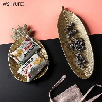 

Direct INS light luxury snacks candy dish living room home dining table storage tray creative gold decorative ornaments