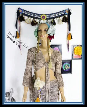 

Belly dance top Transparent thin Belly Dance Top with trumpet sleeves Gypsy Bohemia CE209-210