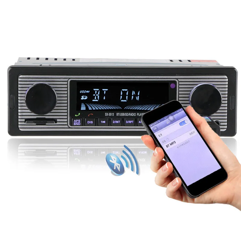 Nuevo 12 V coche reproductor de Radio Bluetooth Estéreo auriculares Bluetooth FM MP3 USB SD AUX Audio Auto electrónica autoradio 1 DIN oto teypleri radio para carro