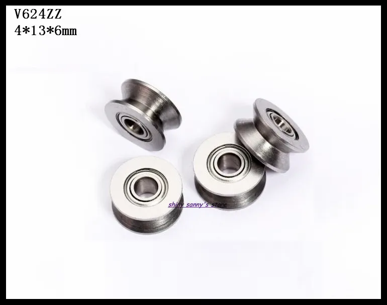 50 шт./лот V624ZZ V624 624VV 4x13x6 мм V канавка из углеродистой стали глубокий
