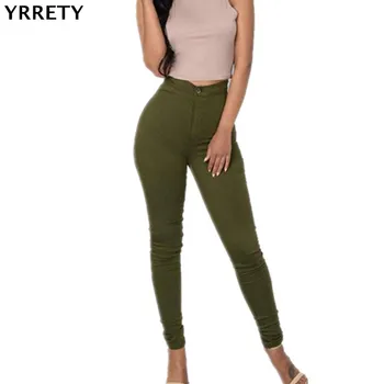 

YRRETY Slim Jeans For Women Skinny High Waist Jeans Woman Blue Denim Pencil Pants Stretch Waist Women Jeans Black Pants Feminina