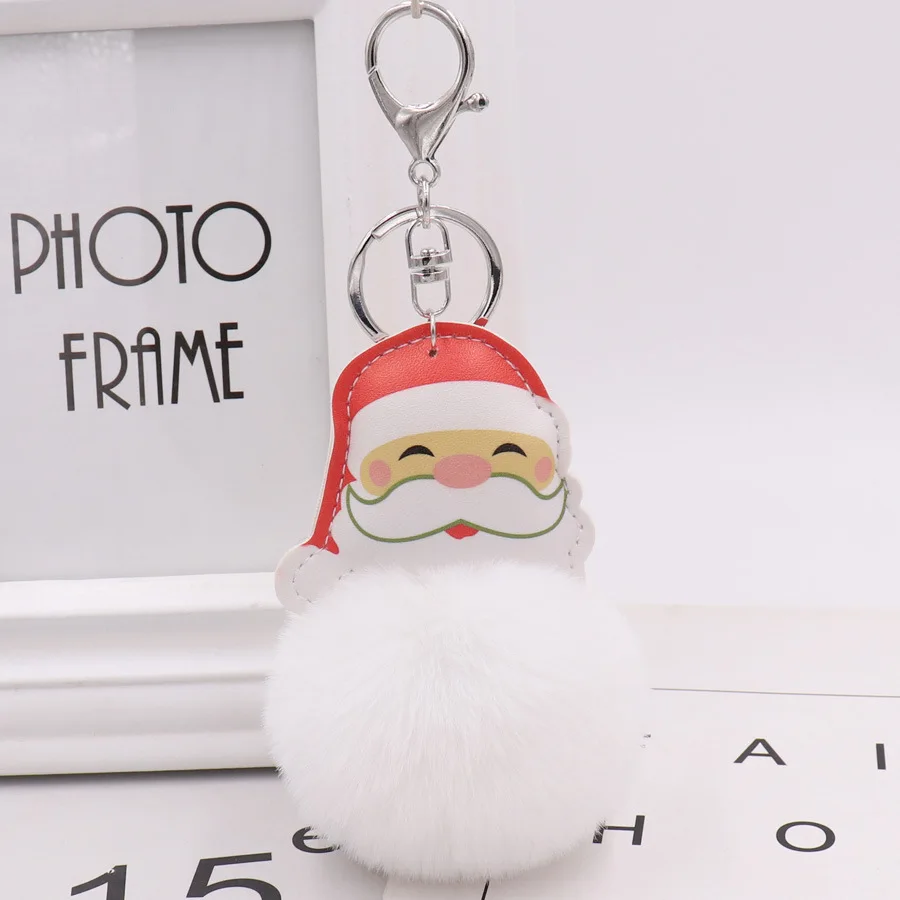 

Bag Car Key Christmas Tree Decoration Pendant Santa Claus Cute keychain for Car Backpack Purse Handbag