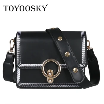 

TOYOOSKY Luxury Handbags Women Bags Designer Famous Brands Rivet Female Shoulder Crossbody Bags PU Leather Ladies Flap Bags