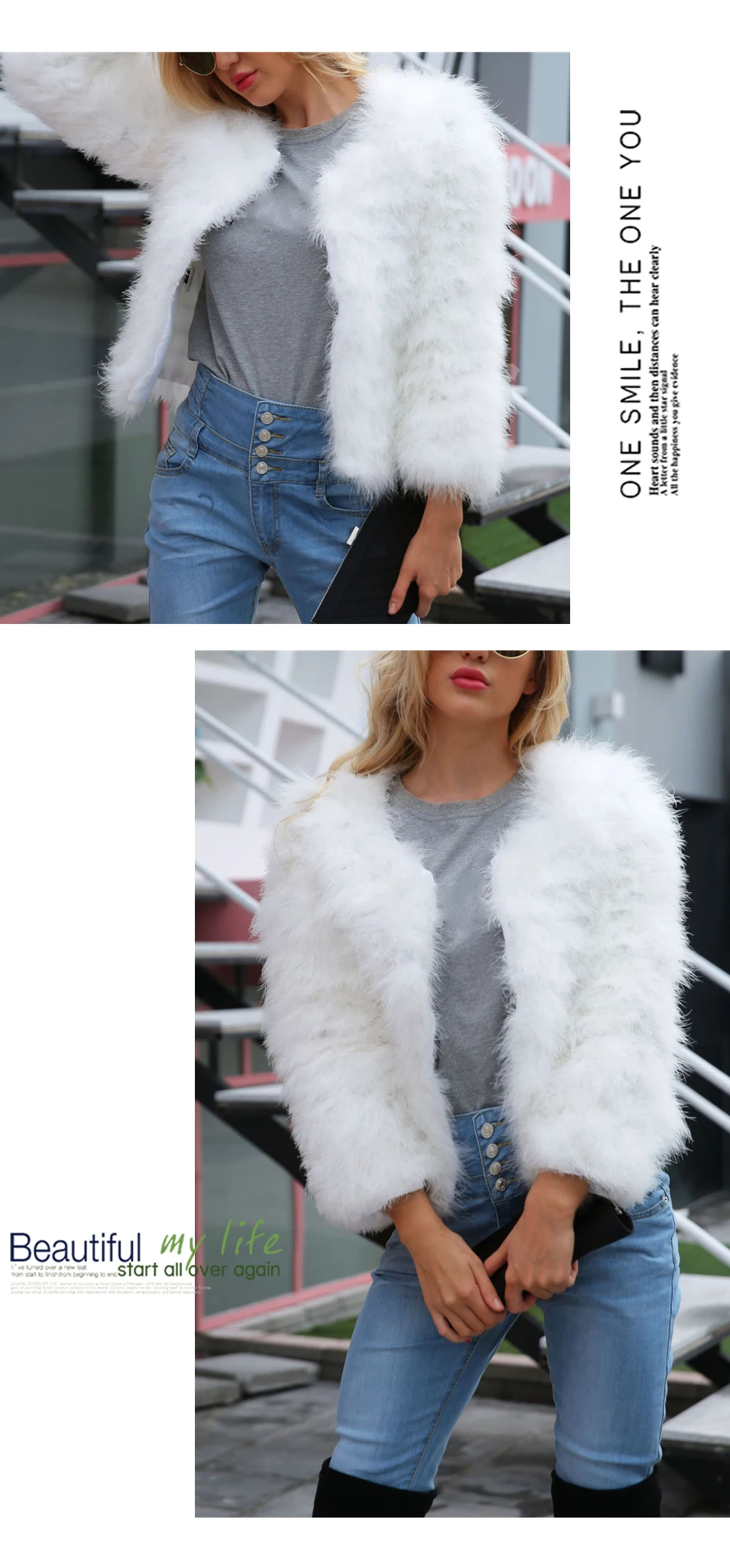 Fashionable and recreational coat female autumn winter new fund of imitation fur ostrich hair is short paragraph coat (7)