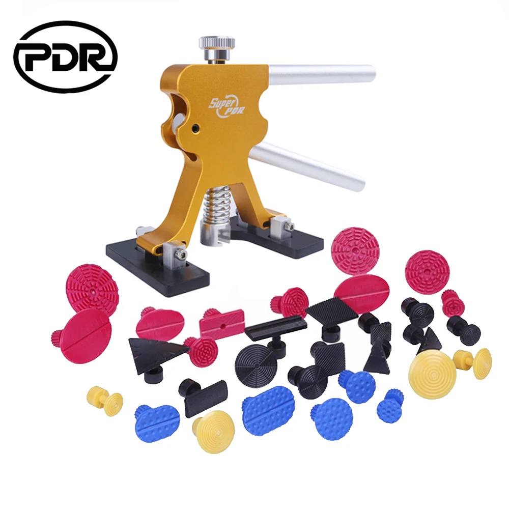 

PDR Tools Dent Puller Kit Paintless Dent Repair Tool To Remove Dents Auto Repair Set Lifter Removal Glue Tabs Hand Tool Set