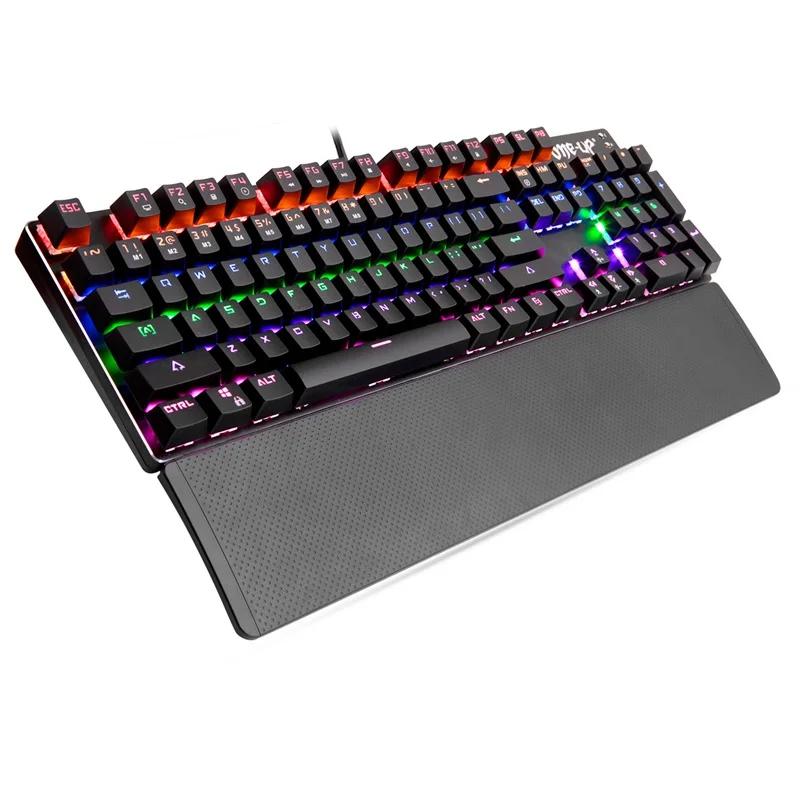 

One-Up K8s USB Wired Mechanical Keyboard 104 Keys LED Backlit Blue Switch Computer Keyboard Full N-Key Gaming Keyboard Gamer