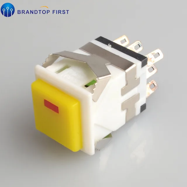 Kd222 Momentary On (On) Négyzet Led Megvilágított Kis Alakú Nyomógomb