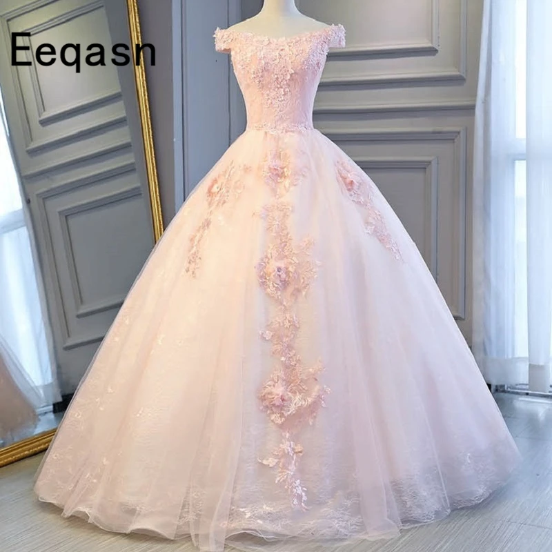 Vestidos дебютанты розовые пышные платья 2020 кружевное бальное платье с открытыми