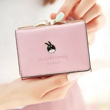 2016 PU Leather purse cute Litter Donkey Coin Wallet women Purse Girl Card Holder Clutch Bag Ladies Short coin purse