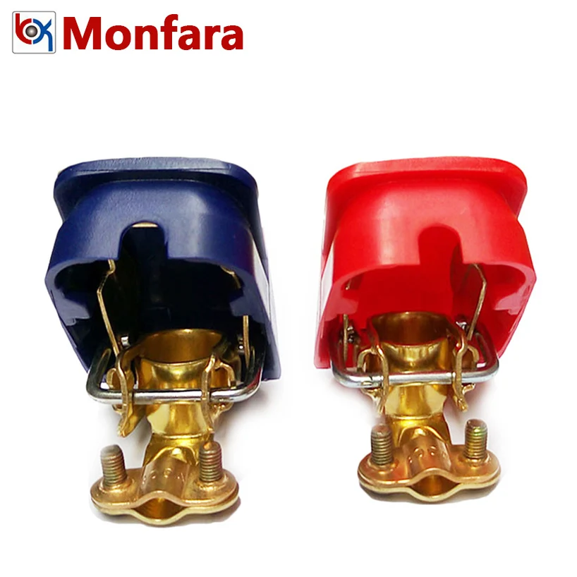 

One Pair Car Battery Terminal Connector Clamp Automotive Batteries Head Cap Cover Auto Electrode Positive & Negative Clip Socket