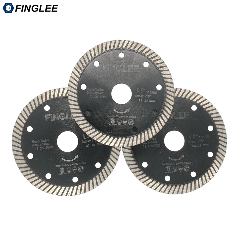 2pcs 115mm Diamond Hot Pressed Superthin Diamond Turbo Blade Hard Material Ceramic/Tile Granite Cutting Disc Diamond blade