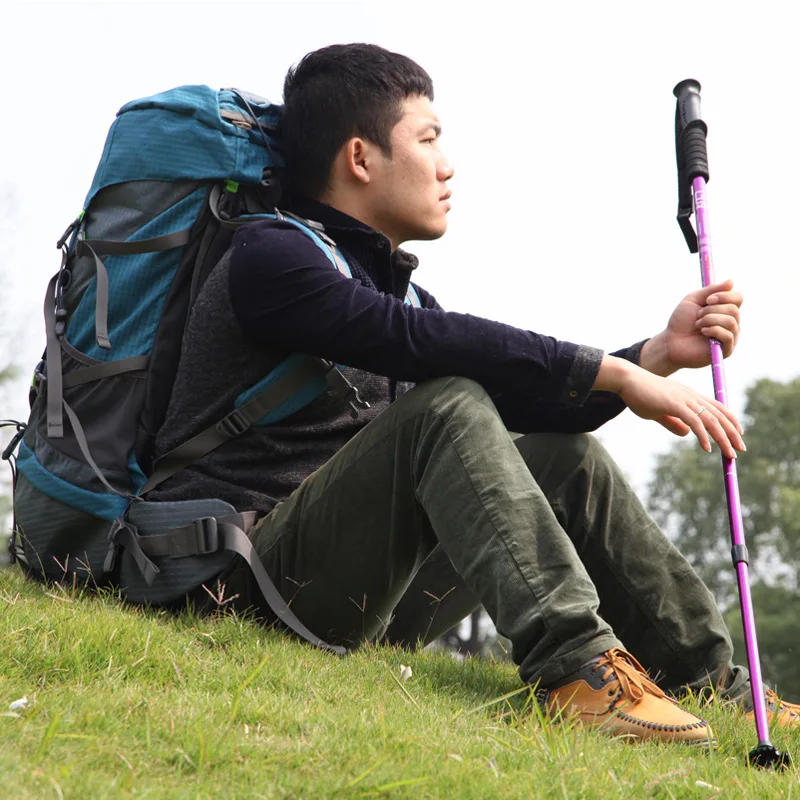 60-135 cm longitud ajustable bastones senderismo Trekking ultraligero 3 sección bastones Extensible Camping Alpenstock 60-135 cm longitud ajustable bastones senderismo Trekking ultraligero 3 sección bastones Extensible Camping Alpenstock
