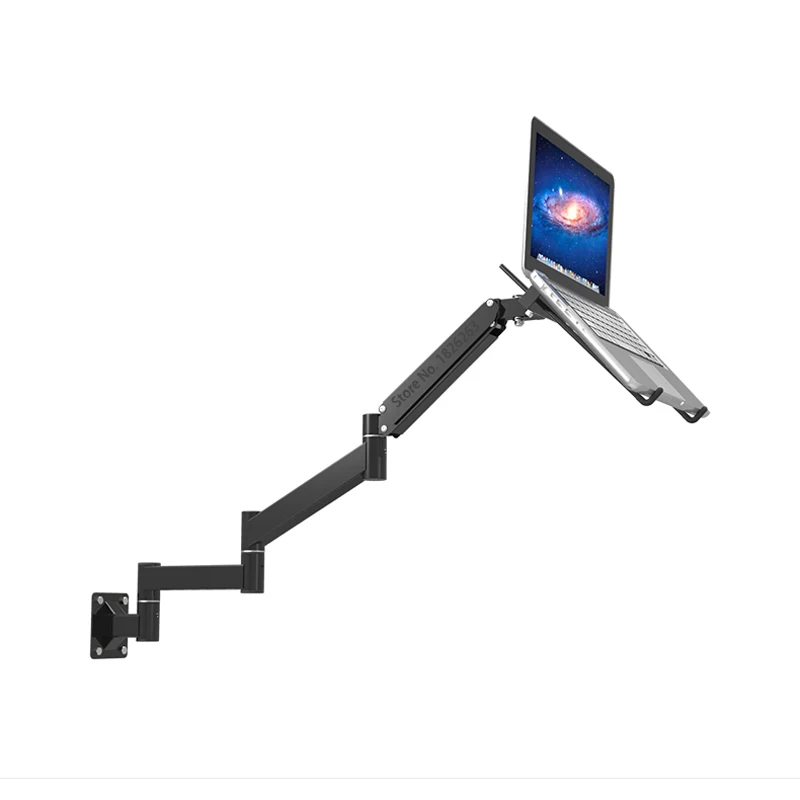 

Tilt Foldable Wall Mount 17-27 inch Laptop Holder Ultra Long Gas Spring Arm Laptop Cooler Retractable Notebook Mount Hanger