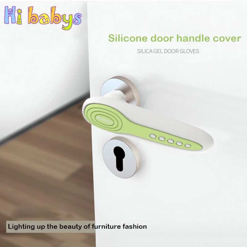 Baby Door Handle Knob Silicone Doorknob Safety Cover Kid Guard Anti-collision Anti-static Children Protection Products | Мать и ребенок