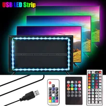 LED Strip USB RGB Light 5050 2835 Bluetooth Music Controller IR RF strisce LED Stripe Living Room Decoration Lights 5V Neon Lamp