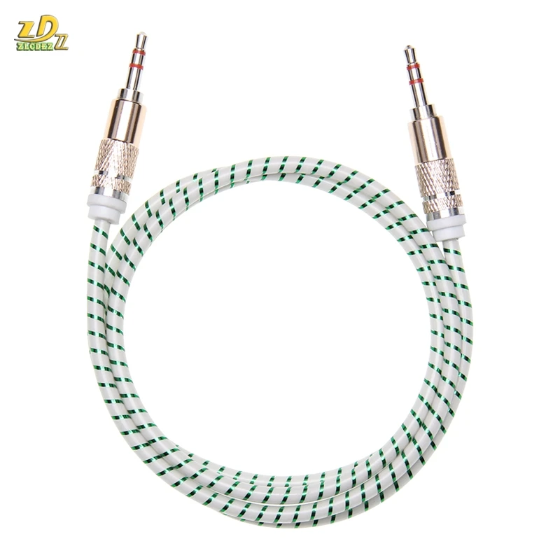 Circle Candy Shell 3 5mm jack to jack aux cord Audio Cable for iphone Car MP3 Headphone Speaker wholesale 500pcs lot