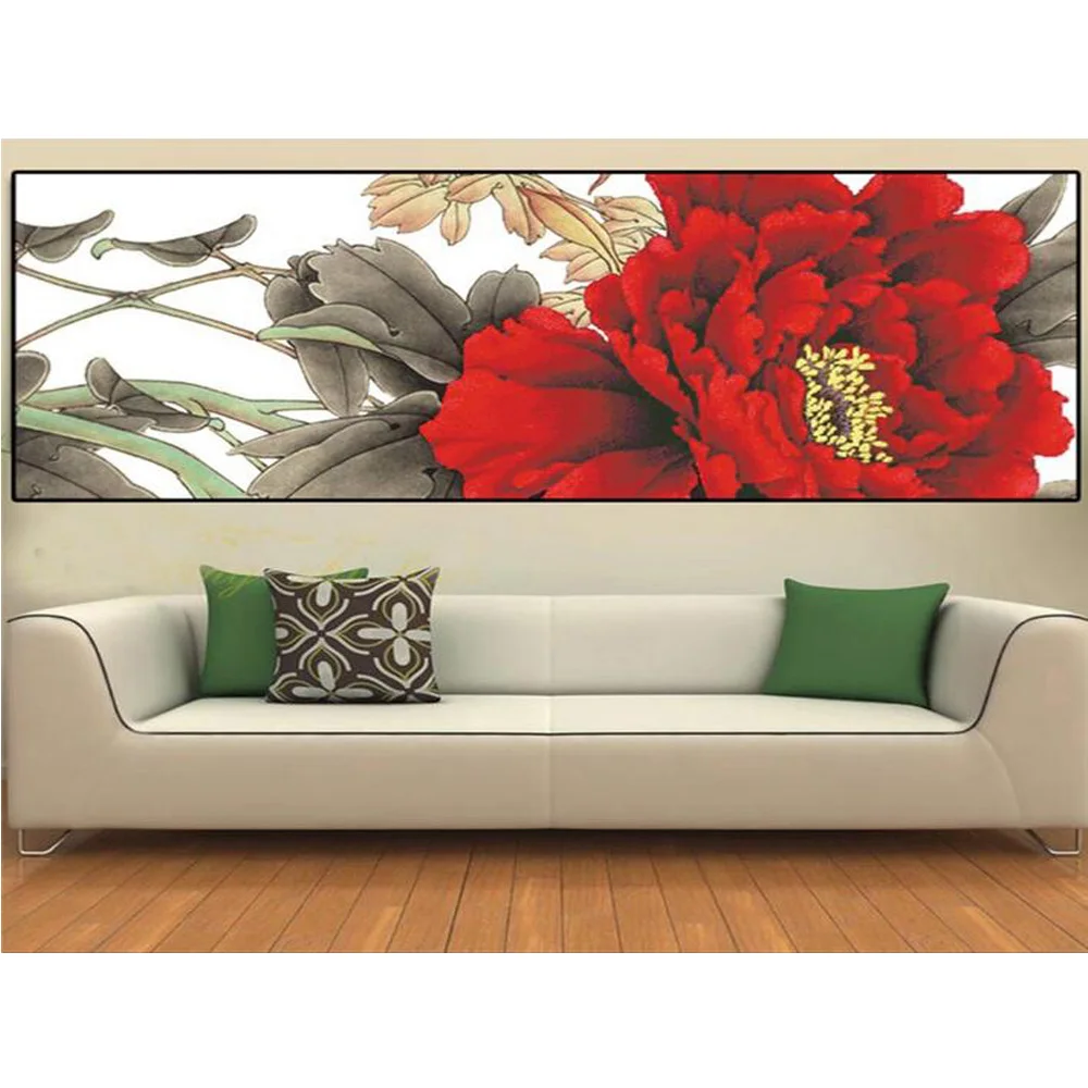 

Red rose flowers Pattern Diamond Embroidery Needlework DIY Diamond Painting 5D Rhinestones Painting Wedding decor H1110