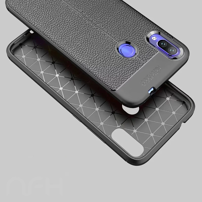 Мягкий силиконовый чехол из кожи личи в стиле ретро для Xiaomi Note 7 7S Pro защитный