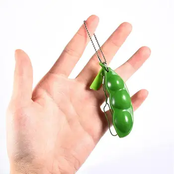 

Fun Beans Toys Pendants Anti Stress Ball Squeeze Funny Gadgets Magic Plastic Pea Soybean Bean Stress Toy Christmas Gift