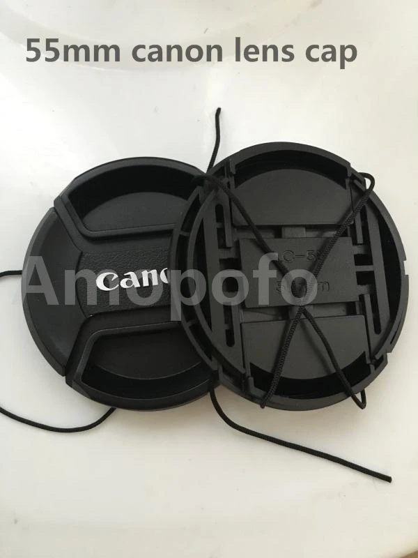Hot Selling New for Canon 55mm lens cap, Center Pinch Snap on Front Lens Cap to for Canon Camera