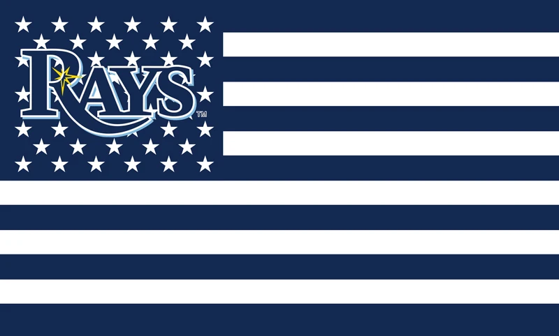 Tampa Bay Rays Flag Usa With Stars And Stripes Flag 3x5 Ft Custom