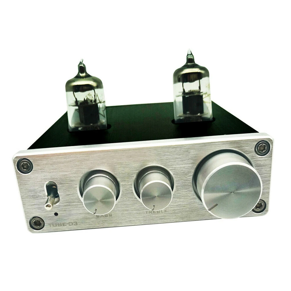 6k4 Tube Headphone Universal Preamp Home Phono Pre Amplifier Aluminium Vacumn