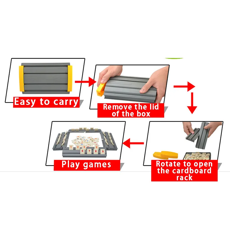 Классическое семейное взаимодействие настольная игра цифровая игра маджонг румми плитка путешествия версия детские развивающие игрушки