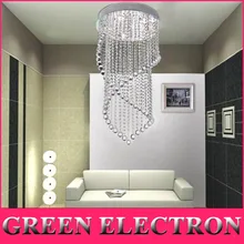 Современные хрустальные потолочный светильник с украшением в виде кристаллов лампа для салона, зала Ресторан Спальня одвесных проводов с украшением в виде кристаллов лампа двойной спирали с украшением в виде кристаллов свет