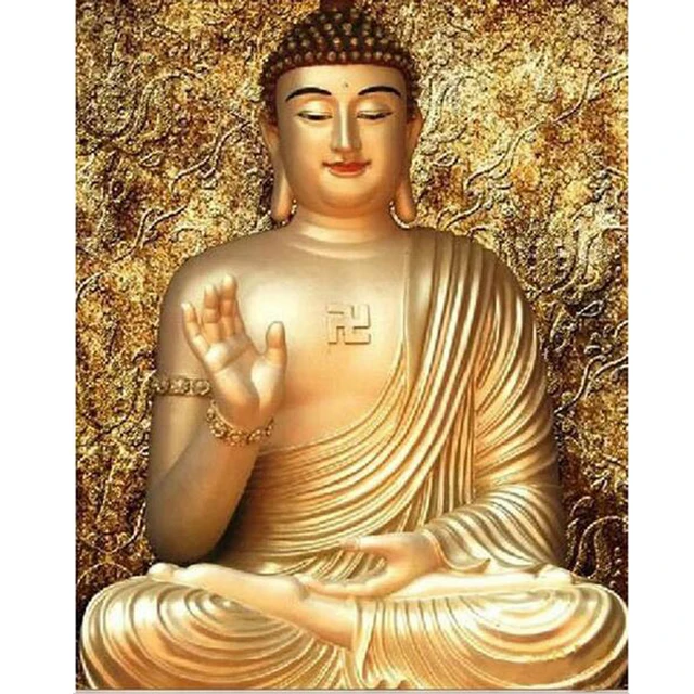 full square diamond 5d diy diamond painting lord buddha embroidery