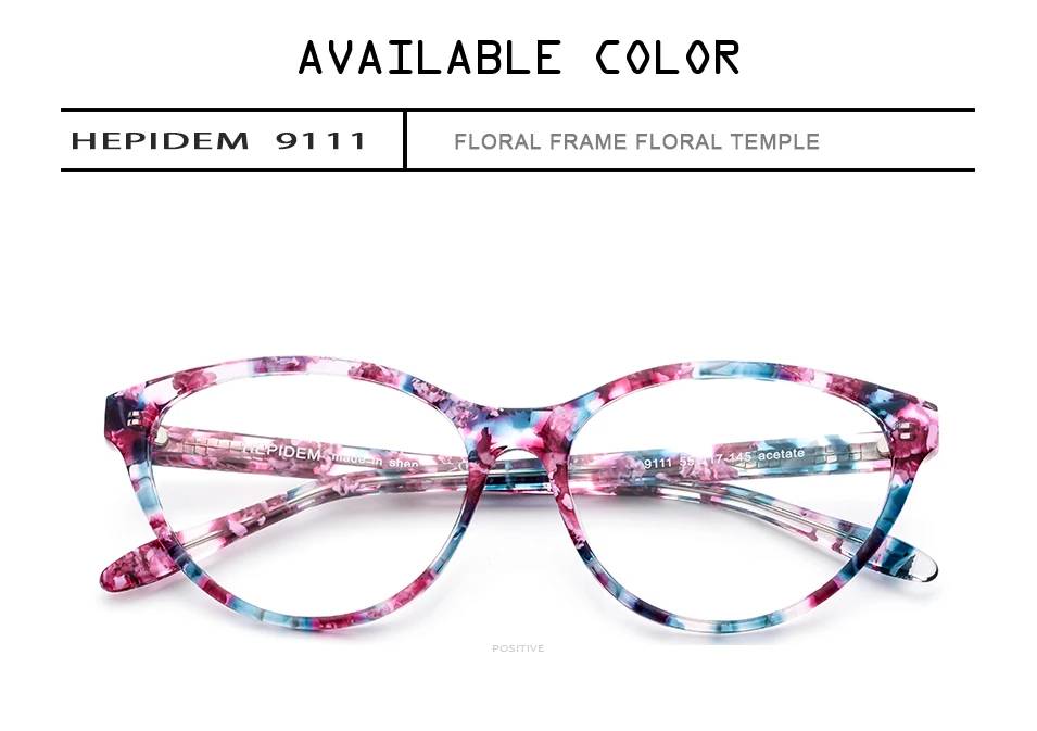 Ацетатная оптическая оправа для очков, женские фирменные дизайнерские очки кошачий глаз по рецепту, новые кошачьи очки 9111