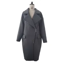 Парка Manteau femme, весенне-осенняя женская мода, простое серое элегантное пальто на молнии, зимняя женская верхняя одежда abrigos mujer