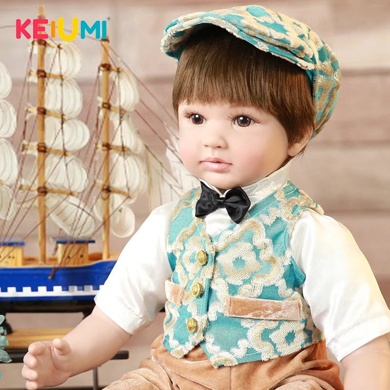 

2019 New Design 56 cm Silicone Soft Reborn Dolls With Eyes Open KEIUMI Lovely Boneca Reborn Baby Toy For Children Gifts