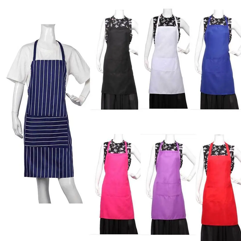 Women Floral Muti-color Anti-oil Cooking Kitchen Restaurant Apron Pocket-New