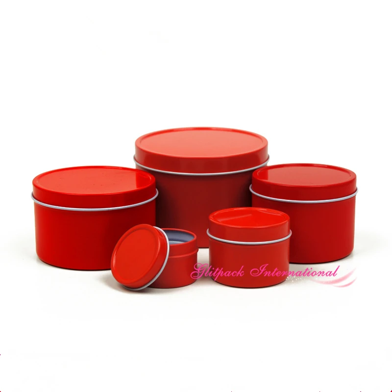 up to 50 Candle Tins for Candle Making 6oz SILVER Metal Tins Containers lids