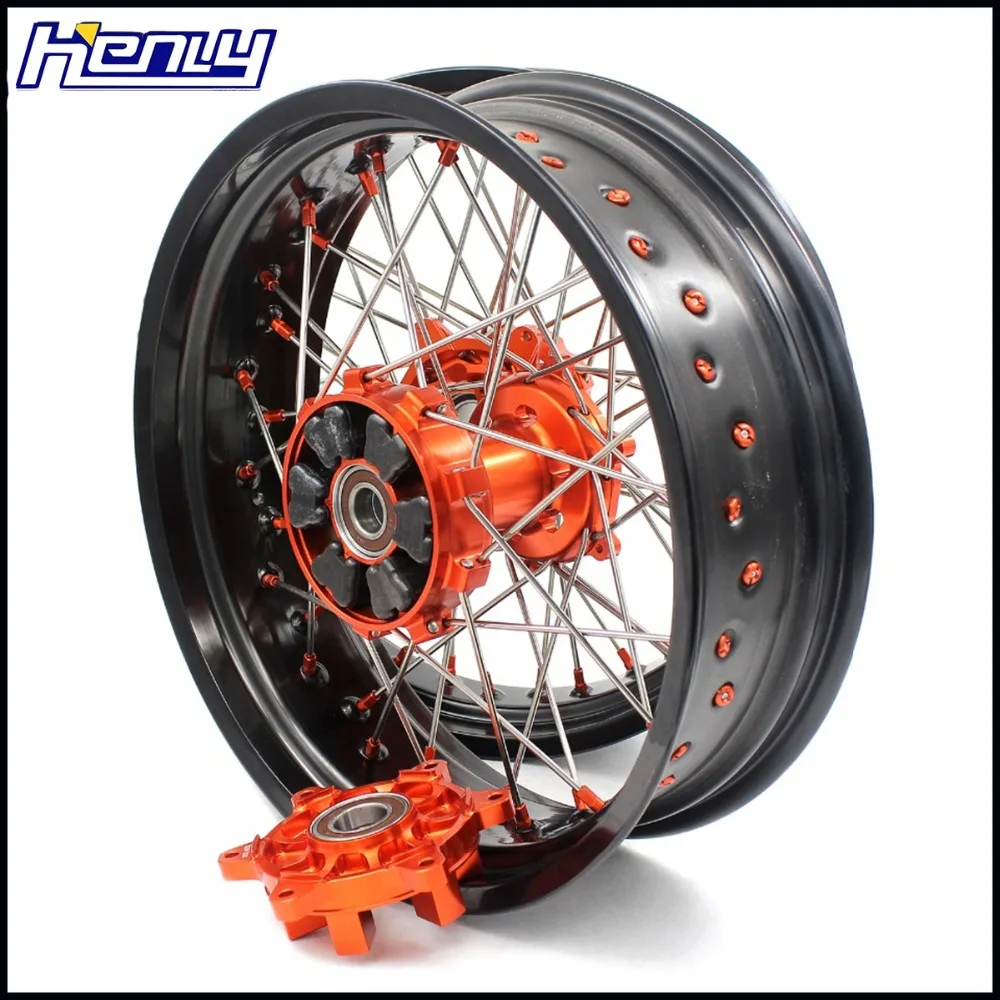 3,5/4,25 CUSH Drive Supermoto диски для KTM 690 ENDURO R 2008- SMC 2007-2011 оранжевый ниппель