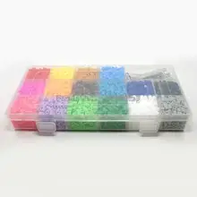 3000pcs 16 Color Fuse Beads DIY Jewelry Making, 5pcs Iron Brooch Pin Backs, Mobile Straps, Iron Key Chain Findings, Iron Pad