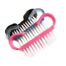 Brosse de nettoyage des ongles, outil de manucure et pédicure, lime douce, élimine la poussière, petit Angle, outils clairs, 4 couleurs, 1 pièce, offre spéciale