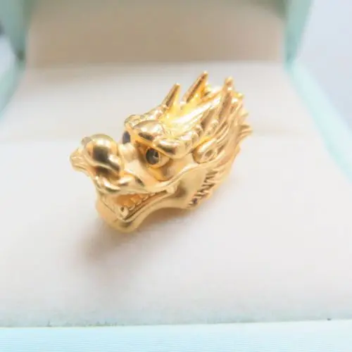Solid 24K Yellow Gold Powful Tiger Pendant 20mm Long 3D Craft Pendant
