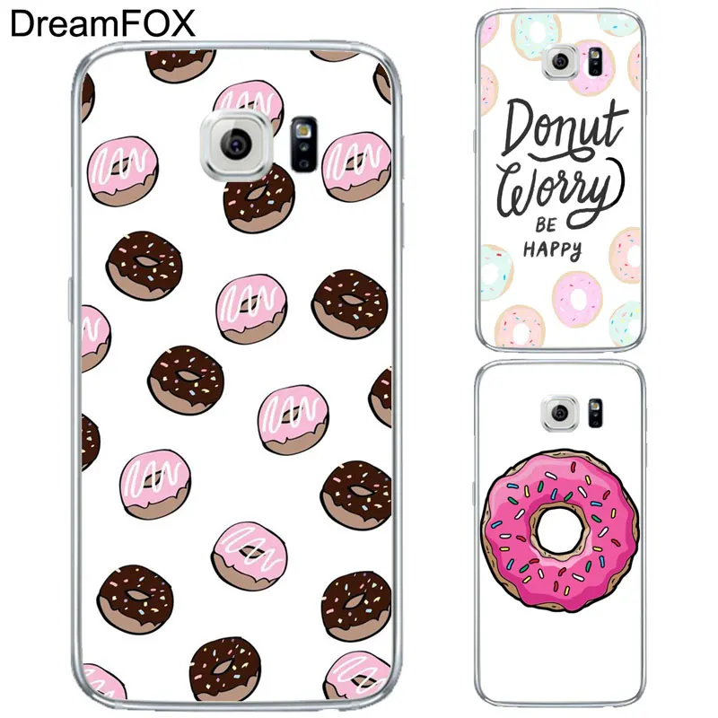 DREAMFOX L156 Fashion Donuts Soft TPU Silicone Cover For Samsung Galaxy S5 S6 S7 S8 S9 S10 5G S10E Lite Edge Plus Case |