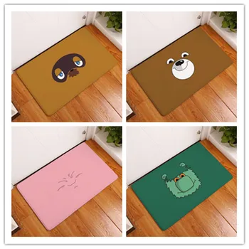 

Flannel Waterproof Anti-Slip Door Mat Simple Sponge Cartoon Carpet Bedroom Rug Decorative Stair Mats Home Decor Craft