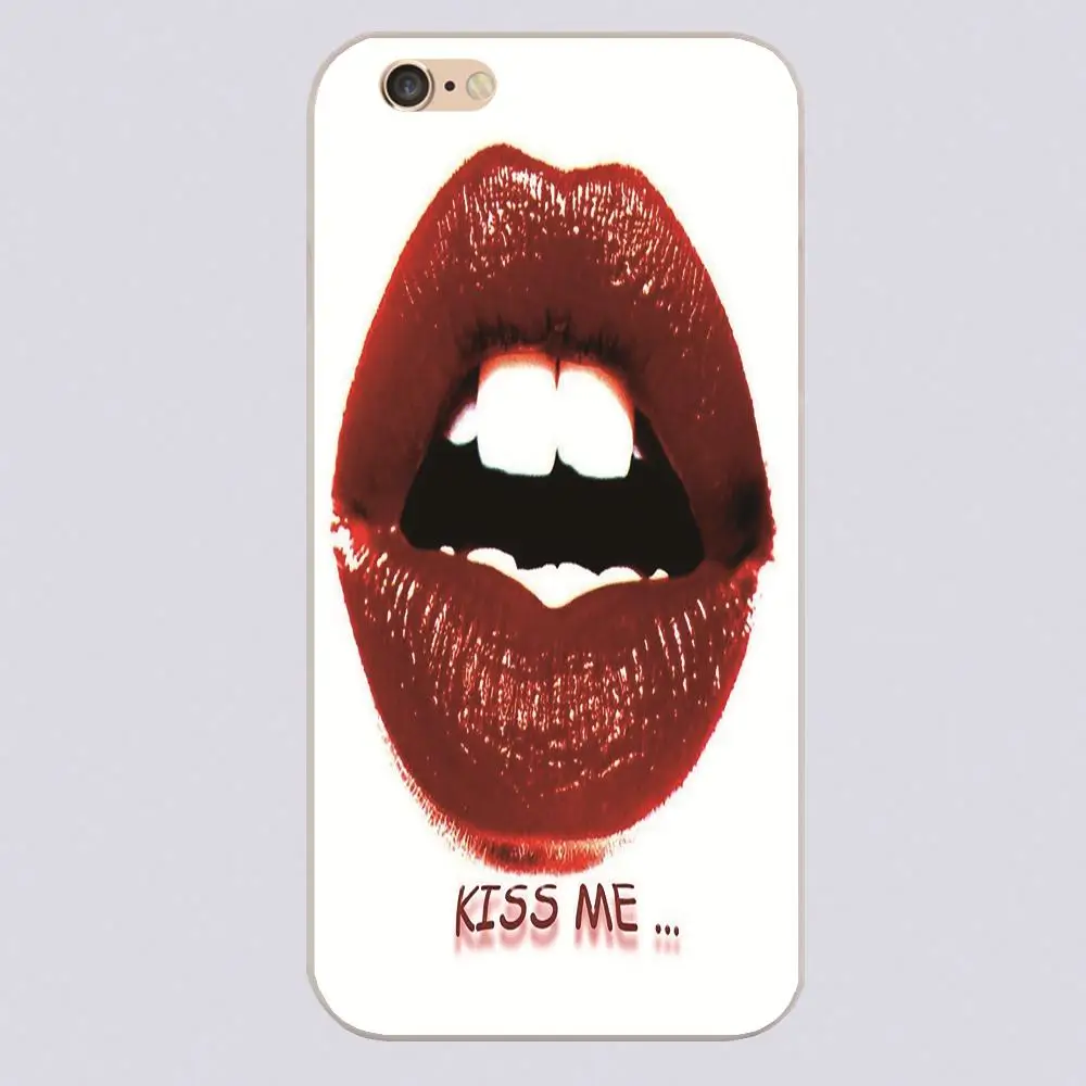 For iPhone 5s 4s 6 6s 7 Plus Samsung Galaxy S6 Edge S4 S5 S7edge Sexy lips Mobile Phone Case Cover Fundas |