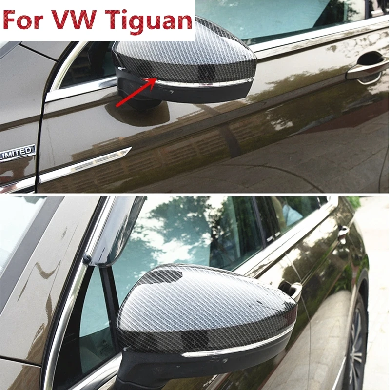 

Hot For Volkswagen Tiguan L TiguanL MK2 2016 2017 2018 decoration Car rear view Rearview Side glass Mirror Cover trim frame 2pcs