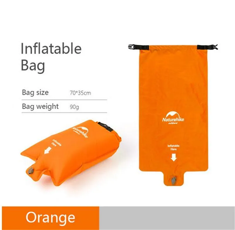 Naturehike 1-2 человека ТПУ спальный коврик легкий влагостойкий воздушный матрас портативный надувной матрас, кемпинг коврик - Цвет: Air Bag Orange Olny