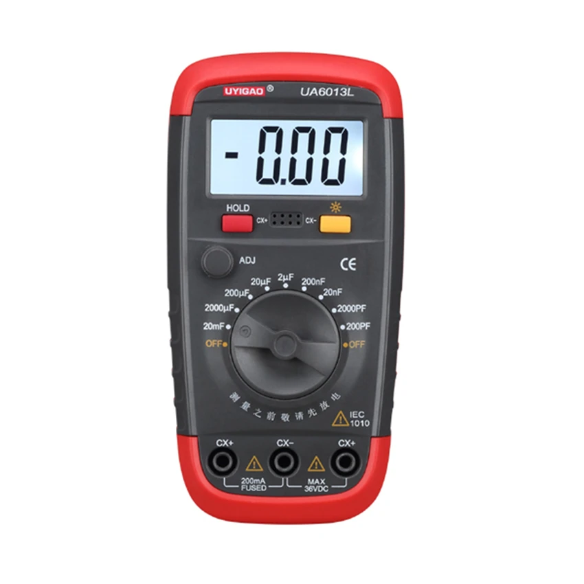 Цифровой мультиметр uyigao UA6013L ЖК-конденсатор конденсаторная емкость измерительный прибор автоматическое измерение диапазона тестер er True Rms