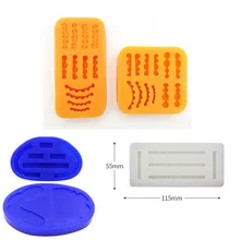 2PCS Dental lab inverted mold wax rubber model base denture laboratory wax teeth rubber model