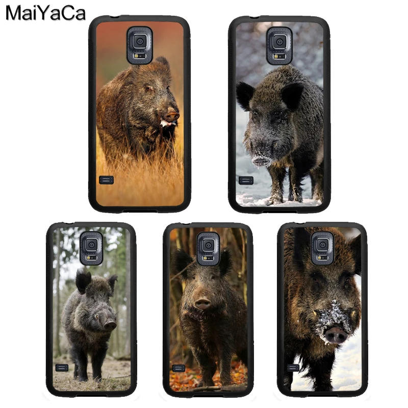 Резиновый чехол MaiYaCa Animal Wild Boar для samsung Galaxy S9 S10 S8 Plus Lite S4 S5 S6 S7 Edge Note 9 8 5 Чехол Coque