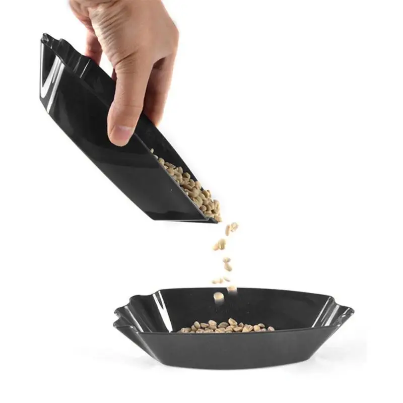 

1PC Plastic Plate Oval Coffee Bean Tray Snack Serving Tray Cafe Display Tray
