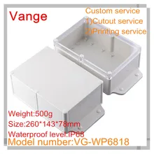 1 шт./лот прессованный пресс-форм водонепроницаемый IP68, изготовленные из АБС-пластика, распределительная коробка Чехол diy 260*143*78 мм для электронных устройств