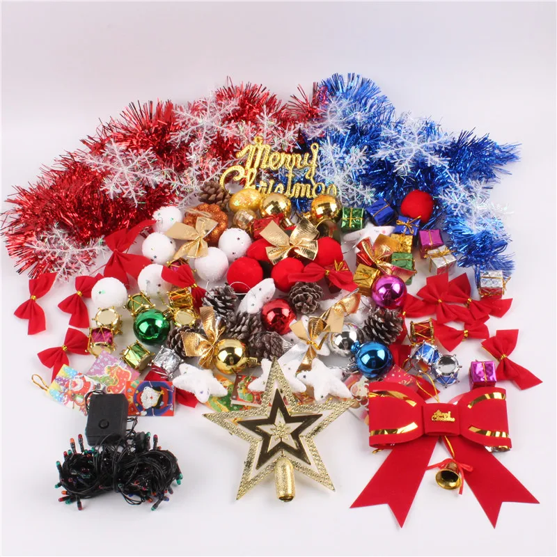christmas decorations kits christmas tree decorations christmas ball five pointed stars red bowknot decor set - Christmas Tree Decoration Kits christmas decorations kits christmas tree decorations christmas ball five pointed stars red bowknot decor set - Christmas Tree Decoration Kits
